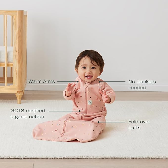 ergoPouch 1.0 Tog Jersey Sleeping Bag – Arms-Out Baby Sleep Sack – Soft, Breathable & Comfortable (Daisies, 8-24 months)