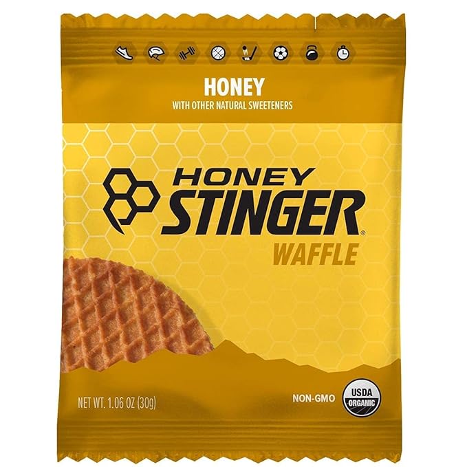 Honey Stinger Organic Honey Waffle, Energy Stroopwafel for Exercise, Endurance and Performance, Sports Nutrition for Home & Gym, Pre & During Workout, Box of 24 Waffles