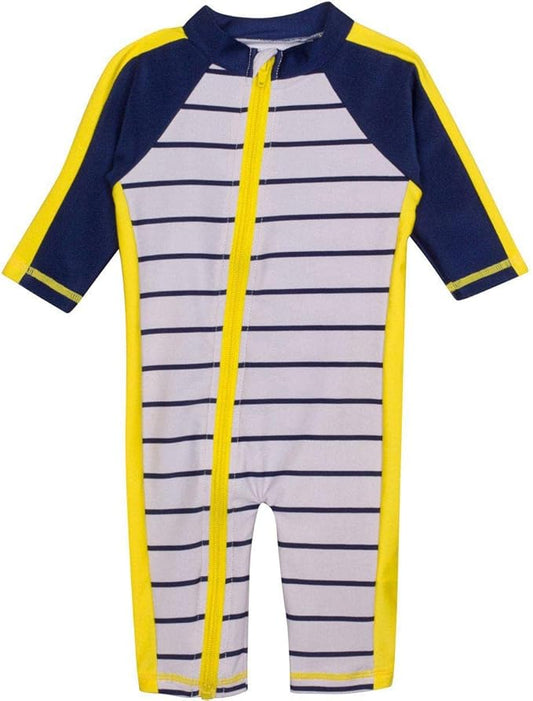 SwimZip Boys' Long-Sleeve UPF 50+ Swimsuit for Baby, Toddler, & Little Boys