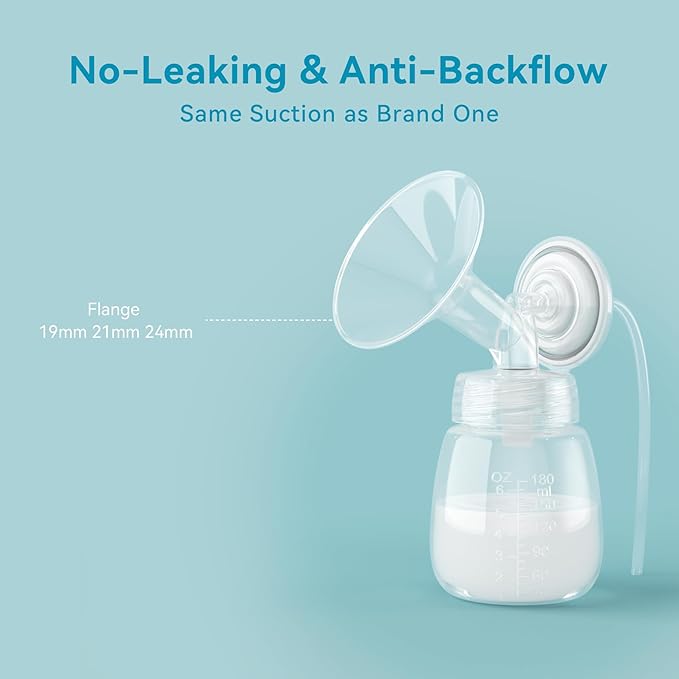 4PCS 19mm Breast Pump Flanges, Compatible with Spectra S1/S2/9Plus/Synergy Gold, Motif Luna, Wide-Mouth Bottle Fit, Breast Pump Accessories