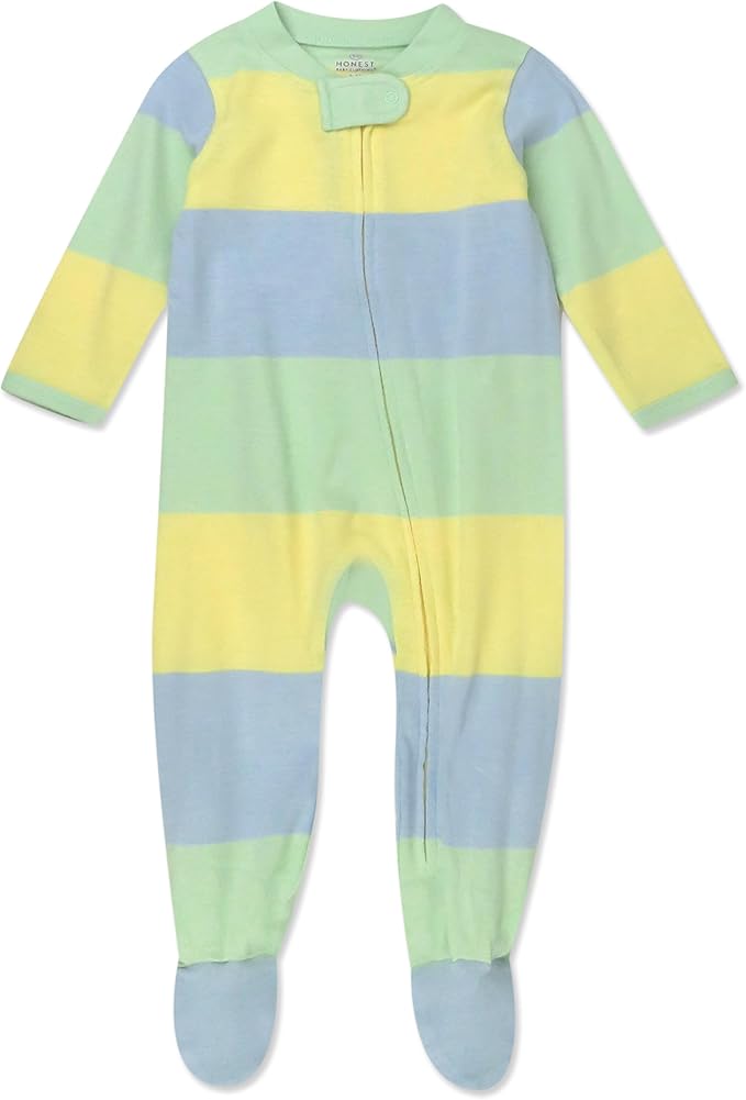 HonestBaby Baby Celebration Sleep & Play Footed One-Piece Pajama Sleeper 100% Organic Cotton