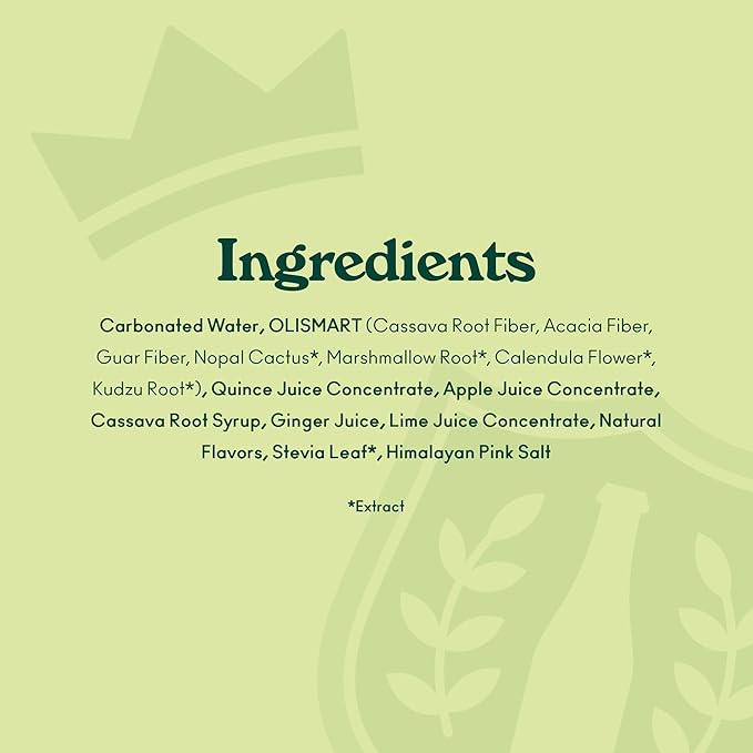 OLIPOP Prebiotic Soda Pop, Ginger Ale, Pantry Pack Packed with Prebiotics, Fiber, and Botanicals, Gluten Free, Vegan, GMO Free, 12oz (12-Cans)