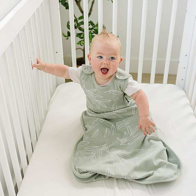 Woolino Merino Wool Ultimate Baby Sleep Sack - 4 Season Baby Wearable Blanket - Two-Way Zipper Adjustable Sleeping Bag for Babies and Toddlers - Universal Size (2-24 Months) - Sage