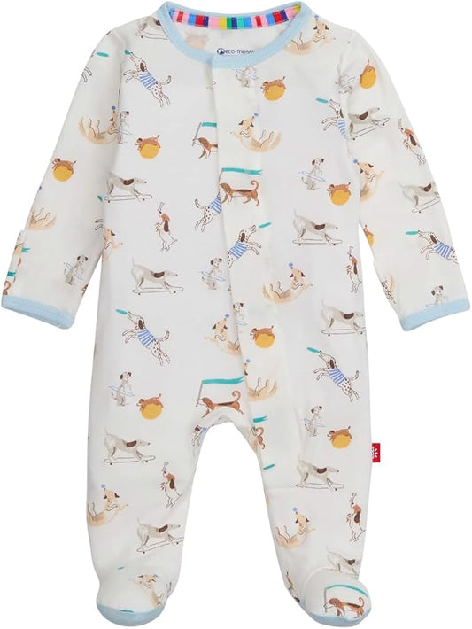 Magnetic Me Boys Modal Magnetic Baby Footie Pajamas | Silky Soft Modal Fabric | Baby Sleepers Available in Sizes PRE - 24M