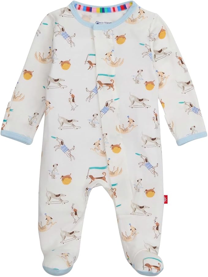 Magnetic Me Boys Modal Magnetic Baby Footie Pajamas | Silky Soft Modal Fabric | Baby Sleepers Available in Sizes PRE - 24M
