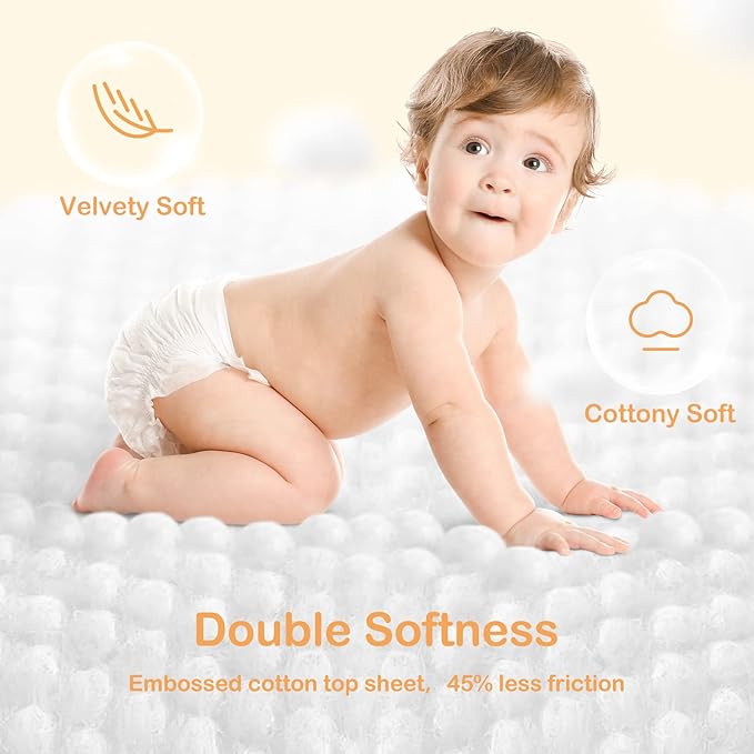 Baby Diapers Size 5 (27+lb),48 Count Babycozy Dry Disposable Diapers Bouncy Soft,0.8D Softer Touch Diapers and 10 Micron Velvet Soft Fiber Diapers Hypoallergenic for Sensitive Infant Skin