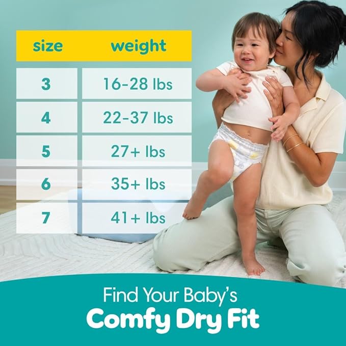 Pampers Diapers - Swaddlers 360° - Size 5, 116 Count, up to 100% Leakproof Comfy Dry Fit, Designed for Easy Changes, Pull On Baby Diaper (Packaging May Vary)