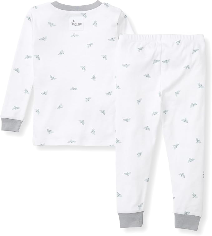 Burt's Bees Baby Boys' 2-Piece Long Sleeve Tee and Pants Organic Cotton Pajama Set