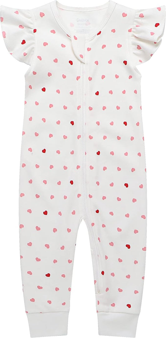 Owlivia Baby Boy Romper, Unisex Short-sleeve Summer Outfit, 100% Organic Cotton Girl One-Piece Jumpsuit