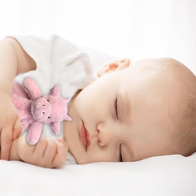 Baby Pink Dragon Soft Stuffed Animal Security Blanket, Plush Dinosaur Character Lovey Blanket, Baby Shower/Nursery Gift, Newborn Infant Toddler Snuggle Blankie for Girls Boys, 14 Inches