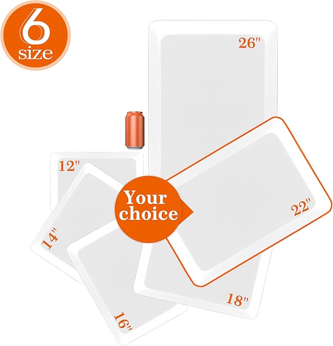 Serving Tray Platter, 22'' x 15'' x 1.6'', 2 Pcs Food Tray for Veggie Fruit Snack Dessert Cookie Cheese, Food Trays for Party Supplies Display, Large Platters for Serving Food, BPA Free