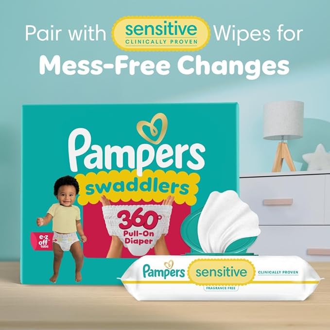 Pampers Swaddlers 360 Pull-On Diapers, Size 7, 68 Count for up to 100% Leakproof Skin Protection and Easy Changes