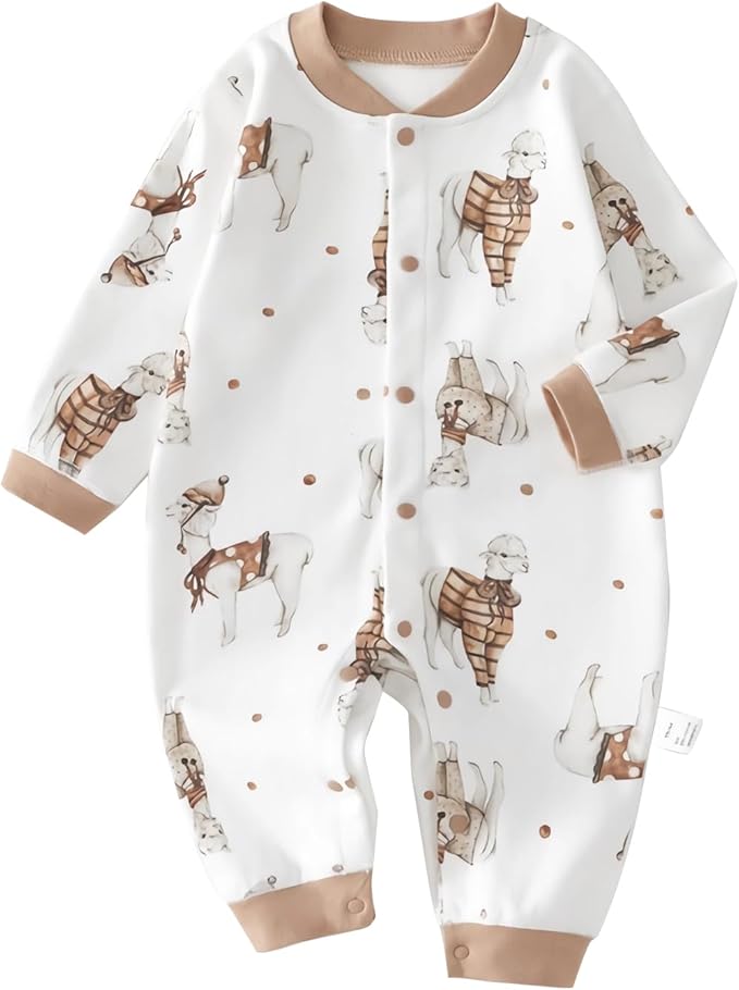 100% Organic Cotton Soft 3-24 Months Unisex Footless Newborn Baby Sleepers Pajamas Romper Boys Girls Long Sleeve