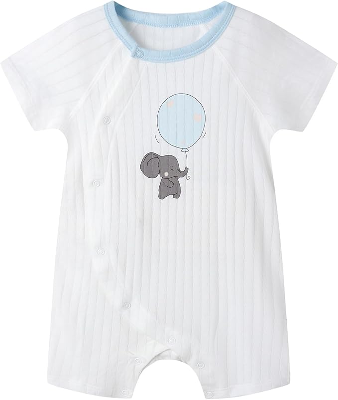 Organic Cotton Baby Summer Romper Newborn Baby Boy Girl Clothes Short Sleeve Unisex Outfits
