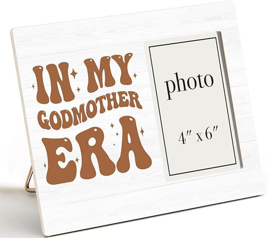 Godmothers Gift for Women Picture Frame, Godmother Proposal Gift, Will You Be My Godmother Gifts from Godchild Photo Frame for 4 x 6 Inch Photo