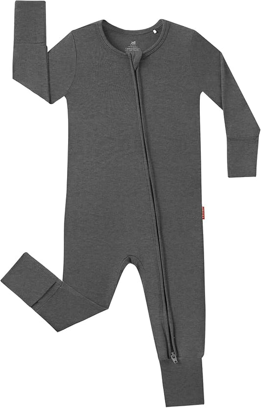 Footless Pajamas Baby Boy Girls, Viscose from Bamboo Baby Pajamas, Two Way Zipper Sleepers, Newborn Pjs