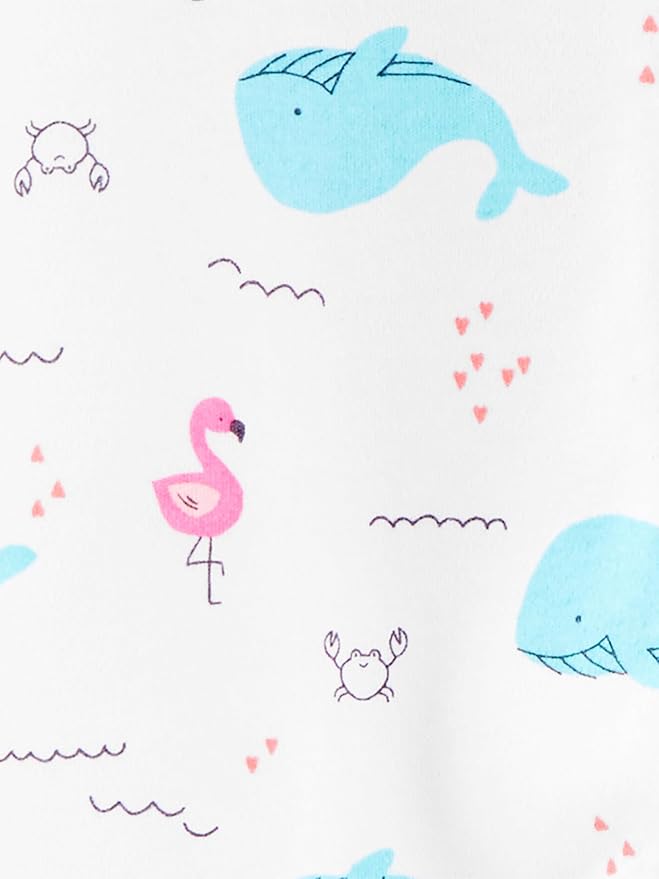 Simple Joys by Carter's Baby Girls' Cotton Footed Sleep and Play, Pack of 2