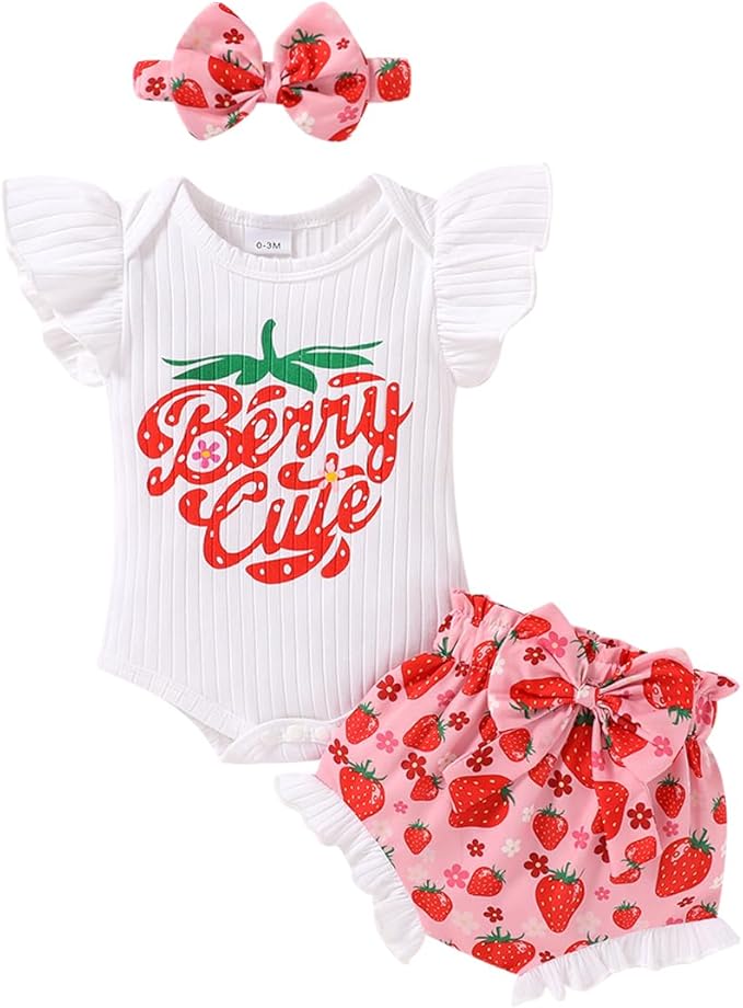 Tiny Cutey Newborn Infant Baby Girl Clothes Romper Floral Shorts Set Summer Outfits Baby Girls' Clothing