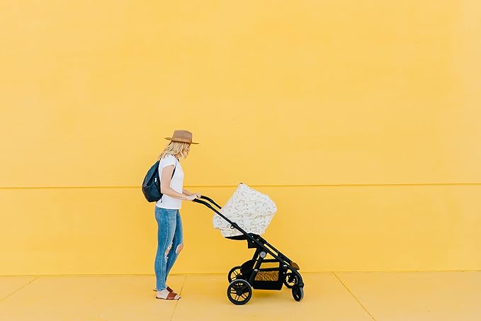 Baby Car Seat Cover Canopy and Nursing Cover Multi-Use Stretchy 5 in 1 Gift Kona by Copper Pearl