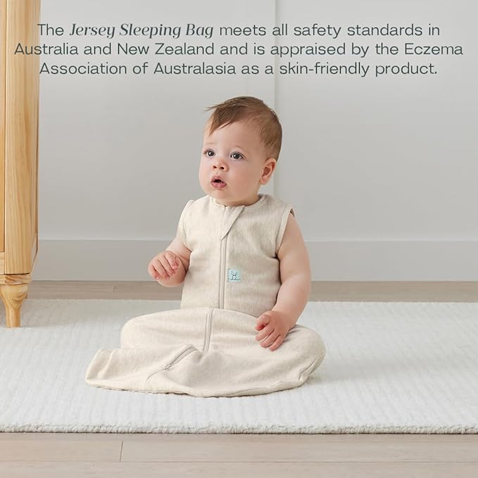 ergoPouch 2.5 Tog Jersey Sleeping Bag – Arms-Out Baby Sleep Sack – Soft, Breathable & Comfortable (3-12 Months, Oatmeal Marle)