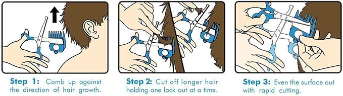 CALMING CLIPPER® - The Silent, Gentle Haircutting Kit for Children with Autism and Sensory Sensitivity - Includes Barber Cape (20pcs Left Handed)