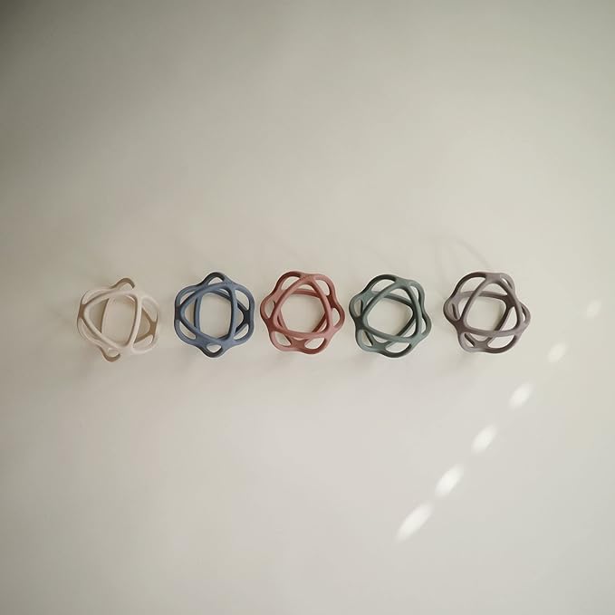 mushie Silicone Baby Teether Ball Toy (Tradewinds)