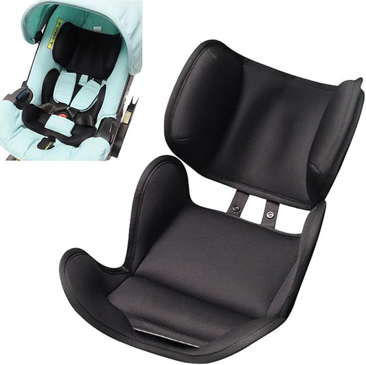 PandaEar Universal Stroller Pad, Breathable & Adjustable Car Seat Liner, Non-Slip Infant Pushchair Pad for Fits Strollers, Car Seat (Black)