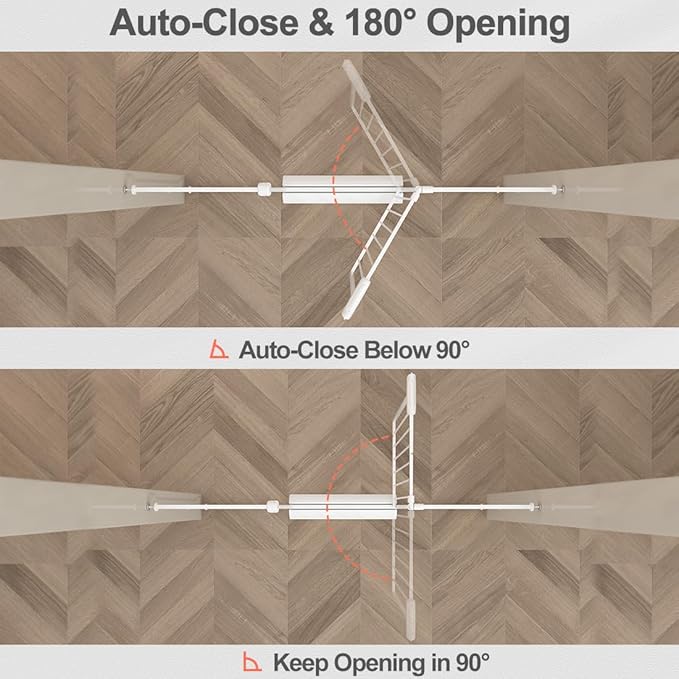 Fairy Baby 29-34 Inch Wide Baby Gate for Doorways Stairs Hallway, Walk Through Pressure Mounted Child Gates, Indoor Safety Child Gates for Kids or Pets
