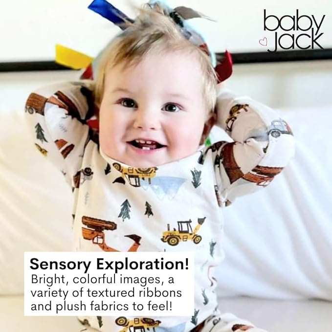 Baby Jack & Co 8x8” Learning Lovey Oregon State Tag Stroller Toy for Babies - Crinkle Toys for Developing Five Senses - Learn About Capitals - Travel with Baby Jack - BPA Free Clip