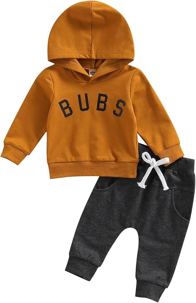 2Pcs Baby Boys Hoodie Tops Pants Set Dinosaur Deer Print Sweatsuit Fall Winter Outfits