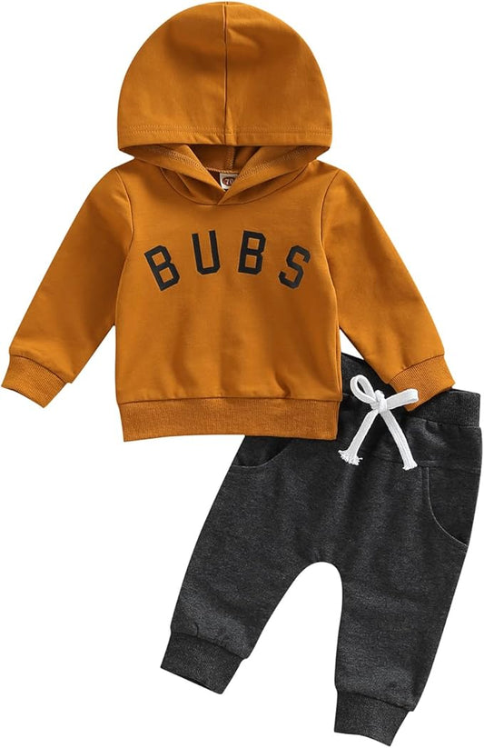 2Pcs Baby Boys Hoodie Tops Pants Set Dinosaur Deer Print Sweatsuit Fall Winter Outfits