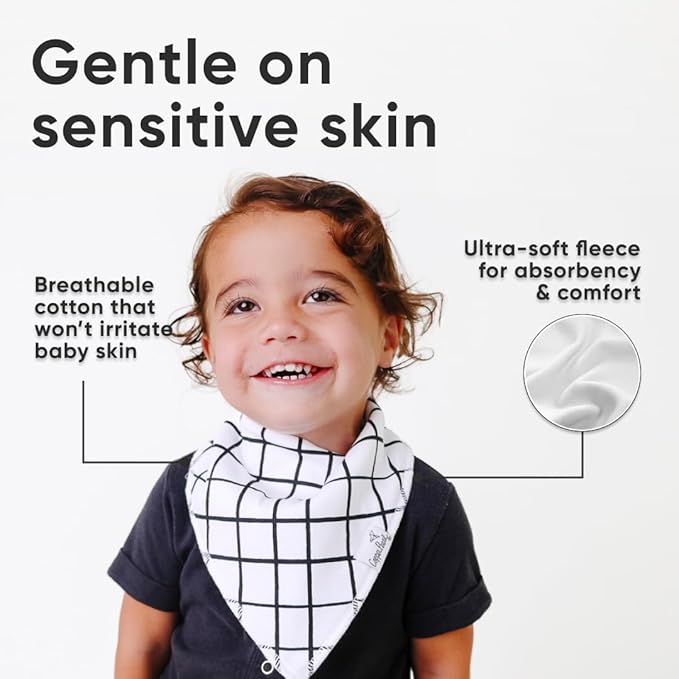 Copper Pearl 6 Pack Soft Cotton Baby Bibs for Drooling and Teething, Absorbent Drool Bibs for Baby Girl and Boy, Adjustable to Fit Newborns to Toddlers, Tons of Styles (Hawk Set)