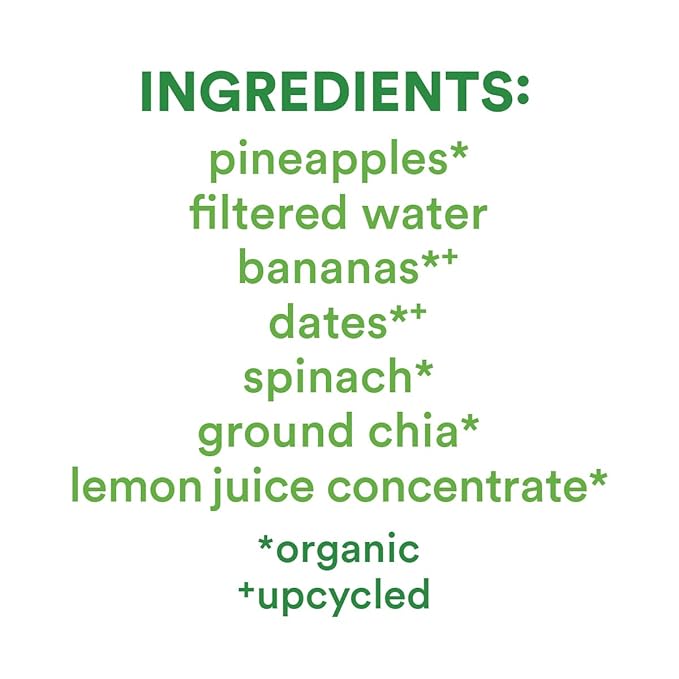 Sweet Nothings, Pineapple, USDA Organic Kids' Squeezable Fruit Smoothie Popsicle Pops, Value Pack of 24 - Dye-Free, No Added Sugar, Dairy-Free, Vegan, Organic Fruit and Veggie Pops, Freeze & Enjoy