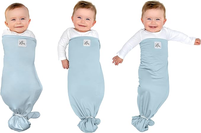 The Ollie Swaddle – Adjustable Baby Swaddle for Newborns | Pediatrician-Approved for Safe Sleep | Easy Closure | Arms-Out | Lightweight, Machine-Washable | Easy Diaper Access