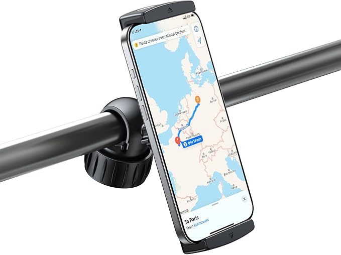 OATSBASF Stroller Phone Holder, Cell Phone Mount Pole Clamp for Baby Stroller, 360 Degree Rotation Phone Holder for Stroller Golf Cart Bike Shopping Carts, for iPhone 16 15 Pro Max 14 13, Smartphones