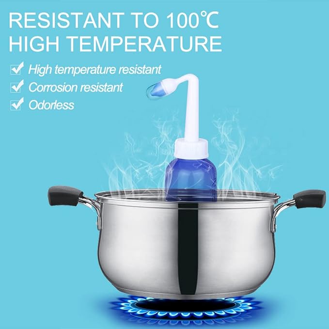 Nasal Irrigation System-300ml 10oz Nasal Wash Bottle Sinus Rinse Bpa-Free for Adult & Kid with 20 Nasal Wash Salt Packets