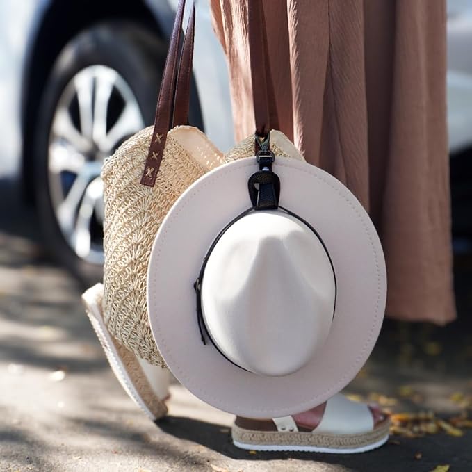 Hat Clip for Travel, Hands-Free Bag, Backpack, Purse, and Hiking Gear Clip-on Holder Strap for Baseball, Snapback, and Ponytail Caps