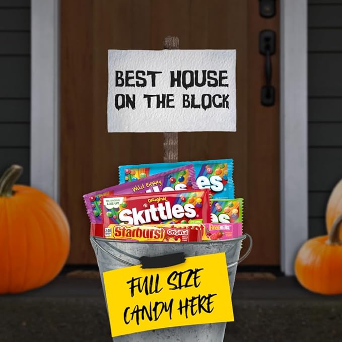 SKITTLES & STARBURST Assorted Candy Variety Pack for Holidays, Candy Assortment, Party Favors, 62.79 oz (30 Count) Bulk Box