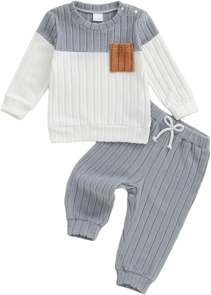 CIYCUIT Toddler Baby Boy Clothes Long Sleeve Sweatshirt Pants Set Fall Winter Outfits