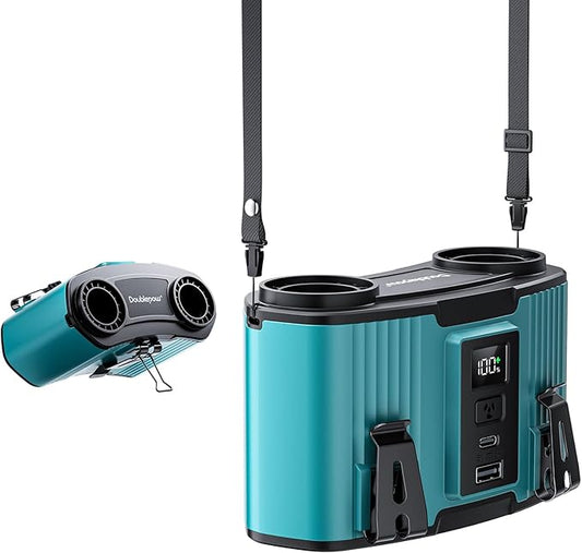 24000mAh Personal Waist Fan, USB Rechargeable Clip The Waist For Working,10 Speed & 40H Cooling and Heatstroke Prevention For Outdoor Travel Camping (blue, 24000mAh)