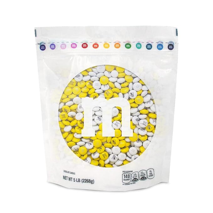 M&M’S WORLD Meant To Bee Milk Chocolate Candy - 5lbs of Bulk Candy for Engagement Party, Wedding Favors, a Chocolate Gift Box and More