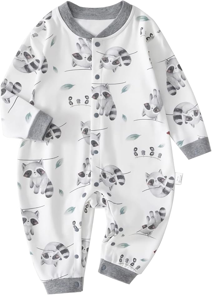 100% Organic Cotton Soft 3-24 Months 2-Piece Unisex Footless Newborn Baby Sleepers Pajamas Romper Boys Girls