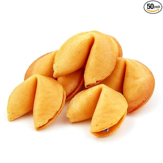 Sky | Fortune Cookies 50Pk | Premium USA Baked, Bulk Fortune Cookies Individually Wrapped