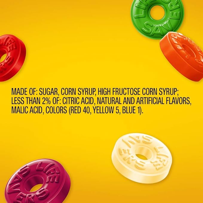 LIFE SAVERS Hard Candy Bag 5 Flavors, Hard Candy Individually Wrapped for Goodie Bags, Road Trips, Treats, Offices, Celebrations, 50-Ounce Party Size