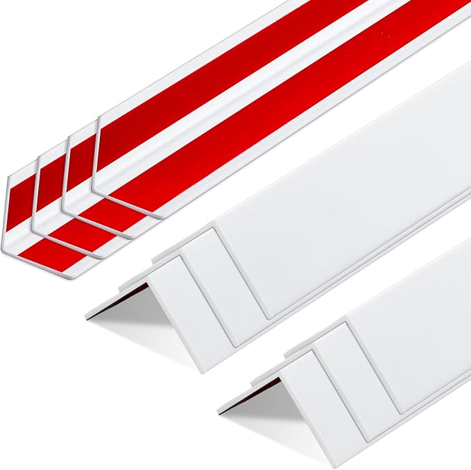 Sasylvia 10 Pcs Wall Corner Protector Guards, 2-3/8 x 48 Inches Self Adhesive Vinyl Corner Trim Molding, Avoid Scratching Scuffs, Ease Install & Cleaning for Door Countertop Furniture Protection