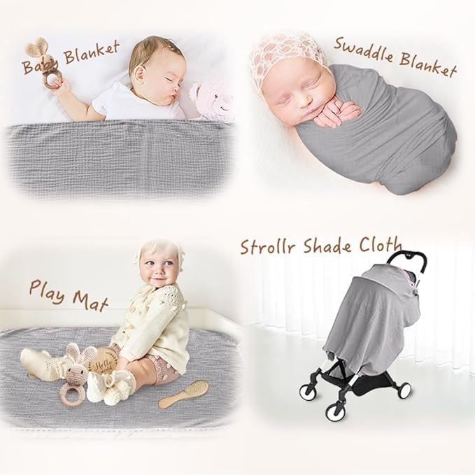 EERKEOD Baby Gift Set for Newborn New Baby Gift Set - Newborn Baby Essentials Baby Bath Set with Baby Blanket Baby Rattle - New Born Baby Girls Gift & Baby Boy Gifts for Baby Shower