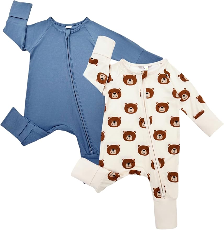 Bow Dream Bamboo Rayon Baby Pajamas Infant Sleepers Newborn Girl Boy Clothes Rompers Jumpsuit Outfit