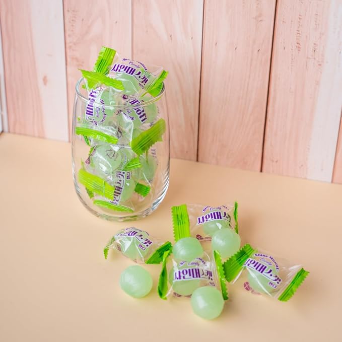 Shine Muscat Grape Hard Candy – Premium Korean Fruit Treats, Snacks, Individually Wrapped for Freshness (8.81 oz)