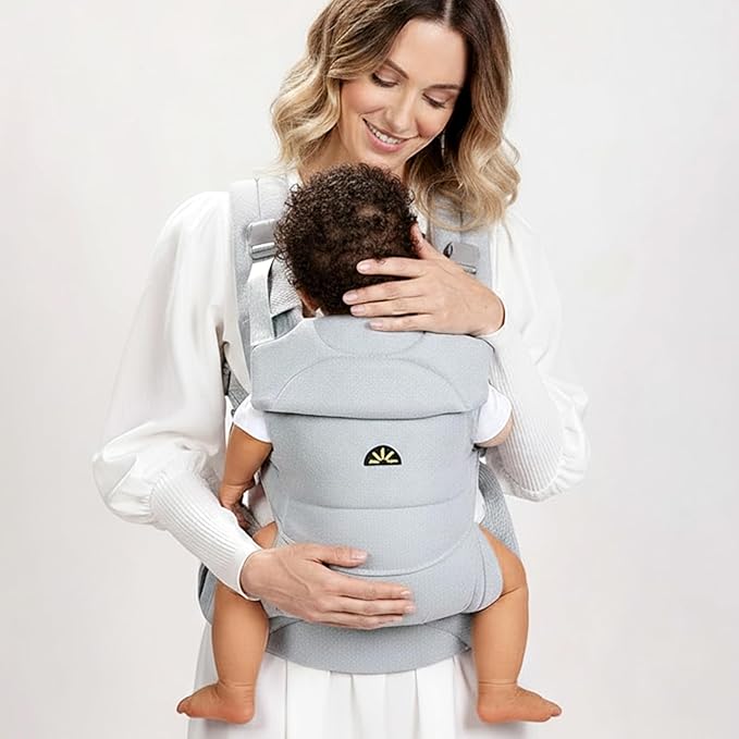 Baby Carrier for Newborns to Toddlers, Adjustable, Ultra-Soft and Weightless, Ergonomic Baby Carrier with Head Support, Baby Travel Gear, Baby Essentials (Blue)