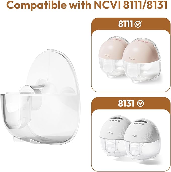 NCVI Replacement Milk Collector Cup Compatible with NCVI Wearable Breast Pump 8111/8131, Breast Pump Accessories, 24mm Flange, 1 PC